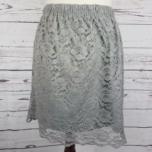 Laced mini skirt